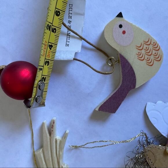 Bundle of 4 European Glass, Metal and Wood Handmade Christmas Ornaments - Picture 12 of 13